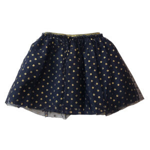Hanna Andersson Navy & Gold Tulle Skirt 100